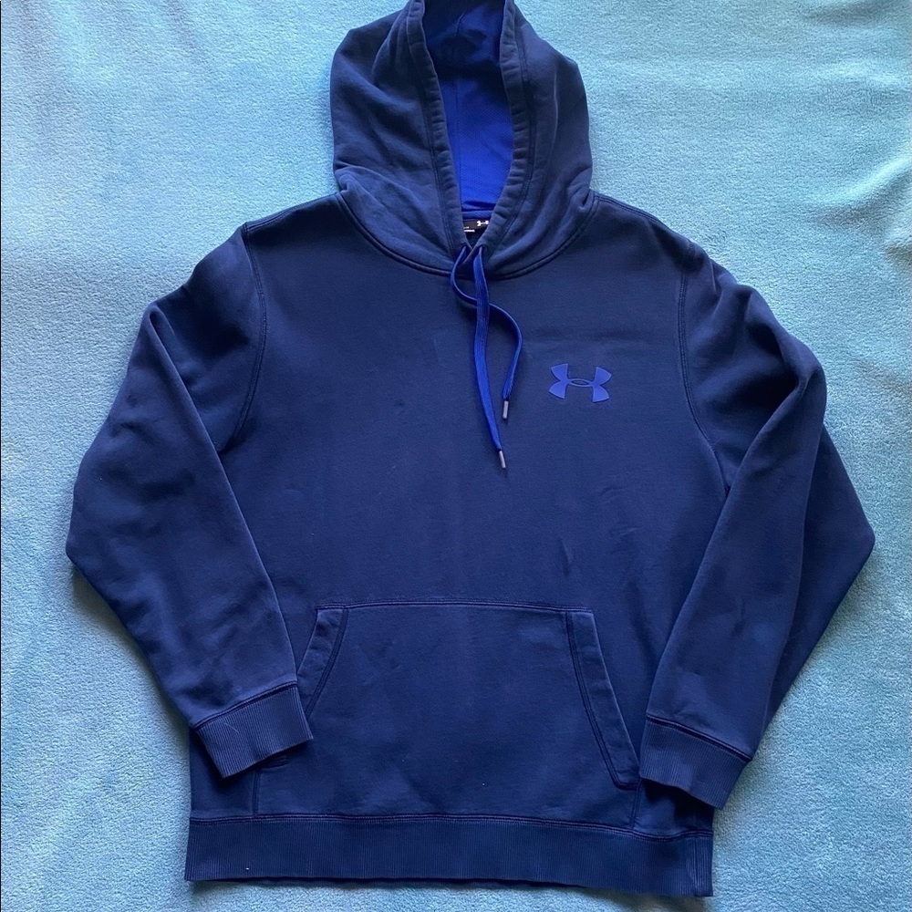 UNDER ARMOUR -MENS BLUE PULLOVER SWEATSHIRT-SIZE LARGE